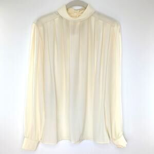 Vintage Helene St Marie pleated blouse | Size 8 | 240482
